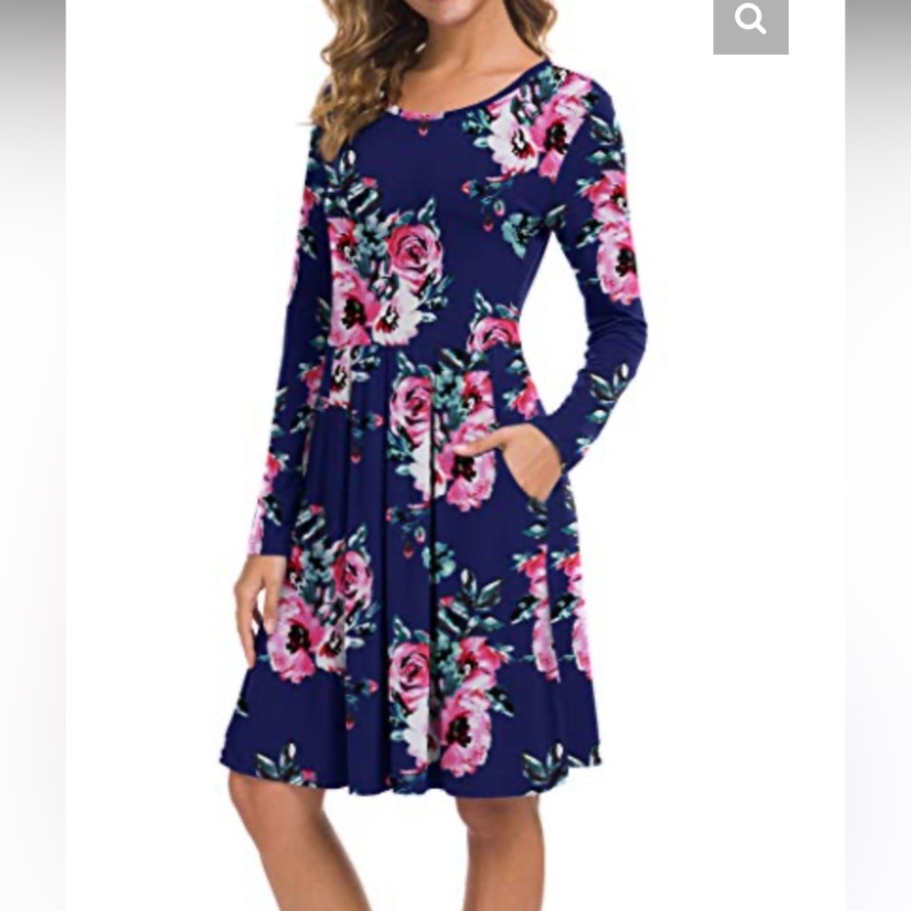 NWT KORSIS Long Sleeve T- Shirt Dress. Size XL